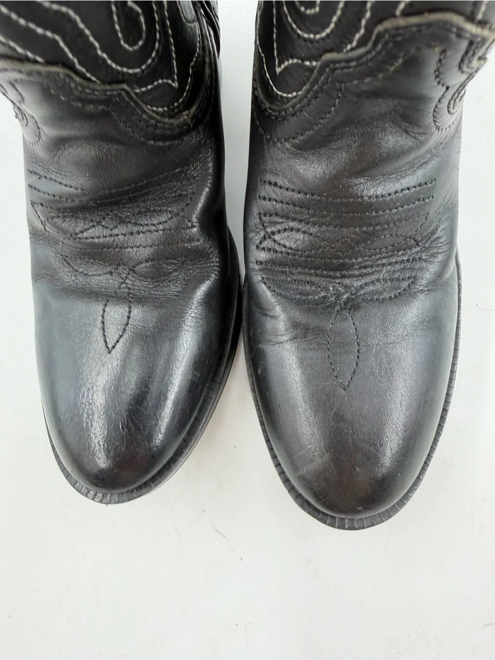 NEW! Pocono Western Kid’s Black Leather Embroidered-SZ 8.5C-Western Cowboy Boots